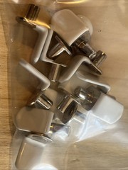 Zinc Shelf Pin White Plastic Tip 1/4” Hole 3/8” Length (12pcs)