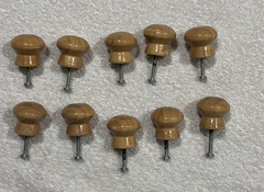 Wooden Door Knob Cabinet/Dresser Drawer Pull 10pc w/screw
