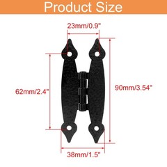 12 Pack Black Hammercraft 3.5 In HShape Flush Mount Cabinet Door Hinges