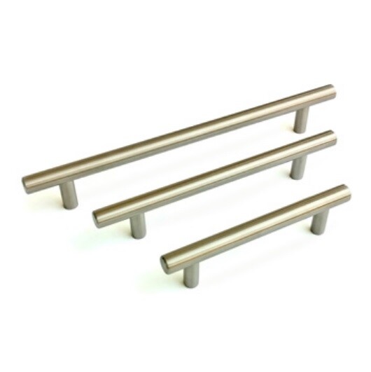 Dowell Cabinet Hardware 10pc. Satin Nickel Euro Style Bar Handle Pull – 5″ 1/32