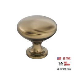 | Cabinet Knob | | 1-1/4 inch (32 1-1/4 inch (32mm) Diameter Burnished Brass