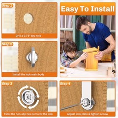 5/8 Inch Thumb Operated Offset Cam Lock Set – Keyless 5PC Compartment Lock