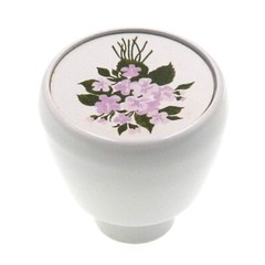 Vintage Amerock Fashionette Paris Violet 1 1/4″ Round Cabinet Knob A650-PV