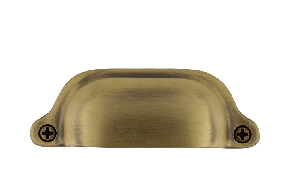 Warehouse Farm Medium Antique Brass Cup Pull Cabinet Drawer Hardware 1 PCS