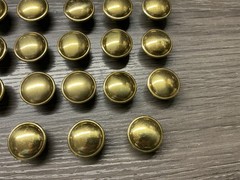 18 Vintage Keeler Hickory Hardware Antique Brass Cabinet Knob Drawer Pull (135