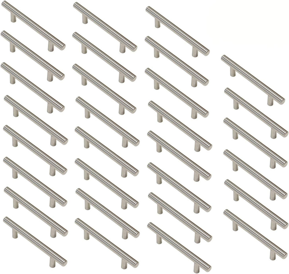Cabinet Handles – Pack of 30 Stainless Steel T Bar Drawer Pulls Cupboard Knob fo