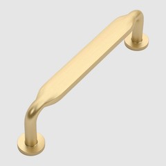 ROMATEE Brushed Brass Cabinet Pulls 3.75″ 96mm Gold Drawer Handles 10 Pack Zinc
