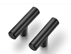 Matt Black Solid T Bar Pulls Cabinet Hardware Handles OL/CC:156/96 &188/128 (mm)