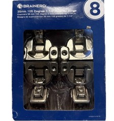 Brainerd 105 Degree 1 1/4″ Overlay Concealed Nickel Plated Cabinet Hinges Lot 5
