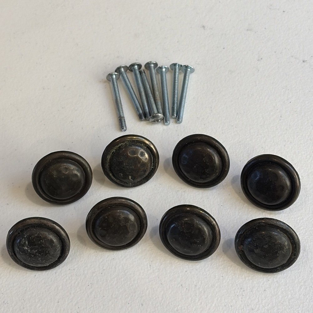 Lot of 8 Hickory Hardware 1-3/8 Inch Mushroom Cabinet Knobs *READ*
