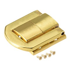 Toggle Latch 25mm Golden Decorative Hasp Jewelry Box Catch w Screws 5Pcs