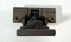 Grass 830 Bronze Cabinet Door Hinge w/ 830-33 Bronze Mounting Plate