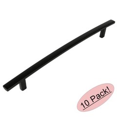 *10 Pack* Cosmas Cabinet Hardware Flat Black Subtle Arch Handle Pull #2363-224FB