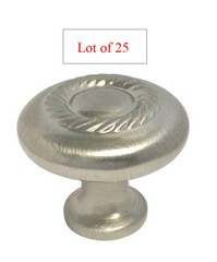 25 Satin Nickel Kitchen Cabinet Drawer Knob Knobs pull pulls 1 1/4″ inch Brushed