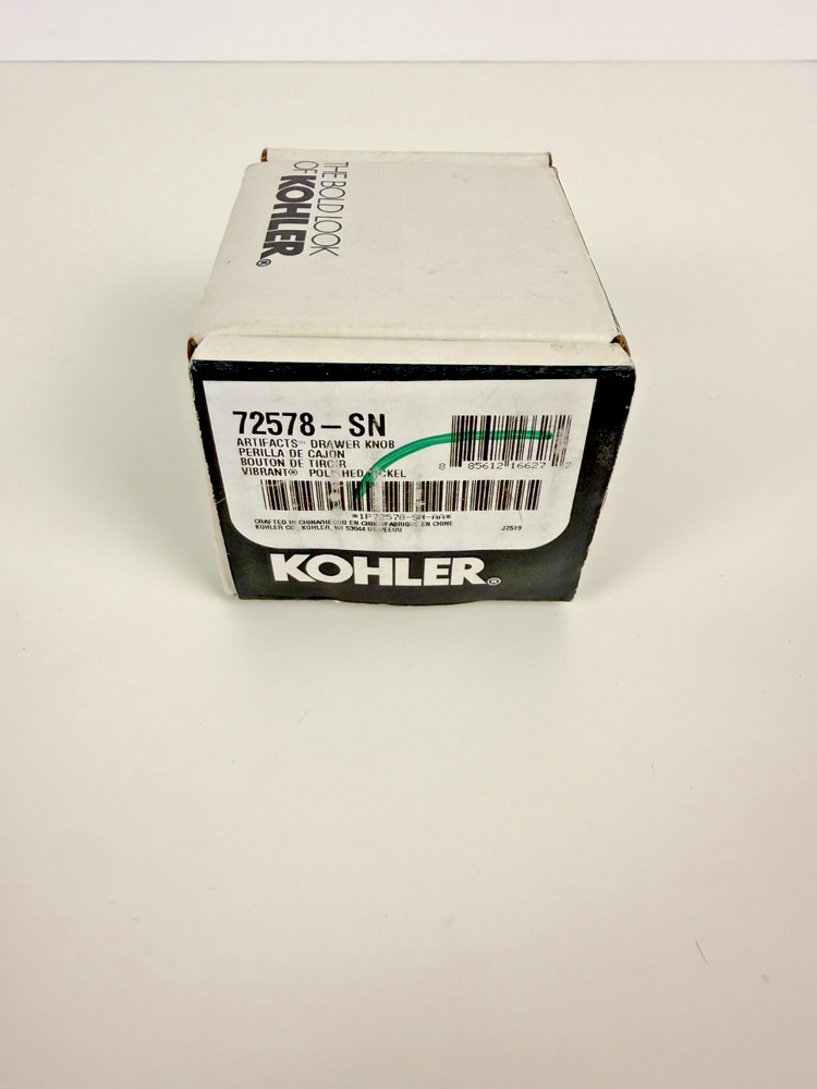Kohler 72578-SN Artifacts Drawer Knob Polished Nickel New Open Box