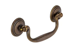 Set of 10) Sumner Street RL021897 4″ Antique Brass Bail Drawer Pull