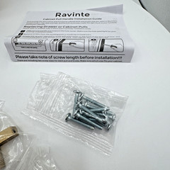 Ravinte 10 Pack Champagne Bronze Square Cabinet Knobs Single Hole 1-3/4in