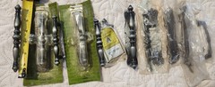 (11) Vintage Amerock Antique English Pulls T 176C And Pewter & Black Handles Lot