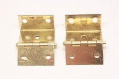 Lot of 60 NOS Vintage Polished Brass Cabinet Door Hinge 3/4″ Inset Flush D5