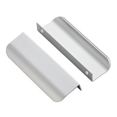 10 Pack Silver Edge Finger Pulls Drawer Handles 120mm Fits 96mm/3.75 Inch