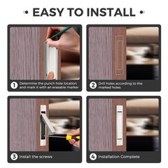Pocket Door Pull Handle Edge Pull Satin Nickel Flush Mount Sliding 1 PCS