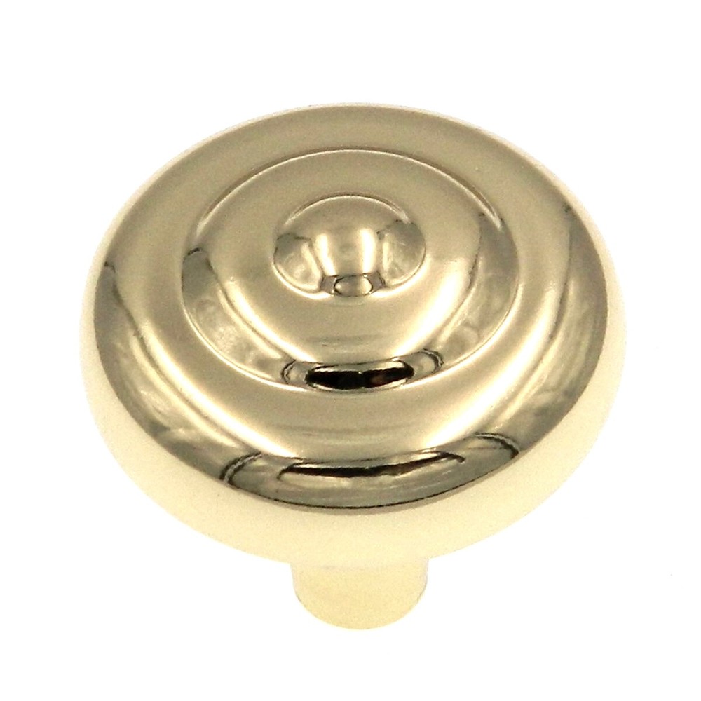 25 Pack Hickory Hardware Eclipse Ultra Brass Round Cabinet Knob P206-UB