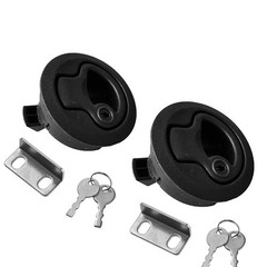 2PCS Marine Hatch Latch Lock Flush Pull Hatch Round Slam Latch for RV Boat Deck