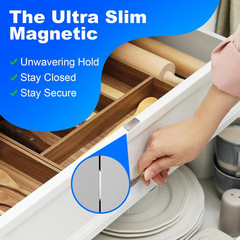 6 Pack Magnetic Cabinet Door Catch, Ultra Thin Cabinet Door Magnets, Adhesive Dr