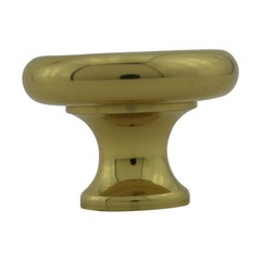 Cabinet Knob Bright Solid Brass 1 1/4″ Dia Pack of 4 Renovators Supply