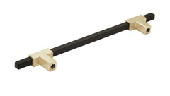 Amerock BP778128BGLMB Urbanite 5-1/16 on Centers Bar Cabinet Pull, Gold/Black