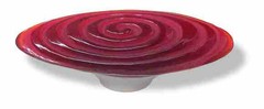 (12 Pack) 3-3/4″ Betsy Fields Swirl Pull Red with Satin Nickel