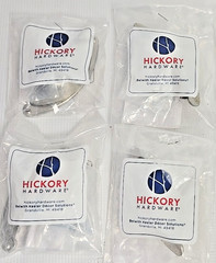 4 lot Hickory Hardware P3004-BI Refined Rustic Silver Center Cup Cabinet 3″