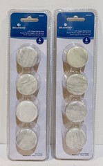 New 8x Brainerd 1-3/8” Elegant Marble Knobs with Satin Nickel Finish