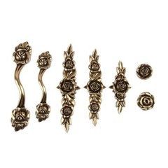 1x European Style Cabinet Drawer Pull Classic Single/Double Hole Door Handle Art