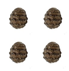 4 PCS Brown Rustic Cast Iron Pine Cone Cabinet Knob Pull Cupboard Hardware