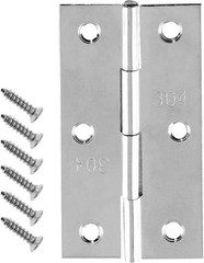 10 Pack 3 Inch Stainless Steel Folding Hinges for Door Window Wooden Chest Box