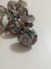Ceramic Knobs (11) Or Pulls For Cabinets/Drawers Painted