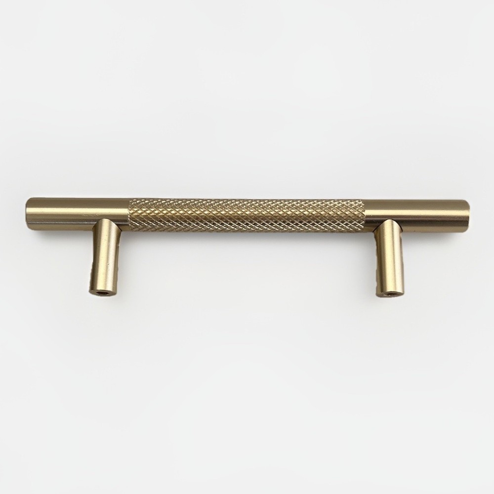 Sapphire Delta Series 3-3/4″ Modern Textured Gold Cabinet Handle/Pull Pack Of 10
