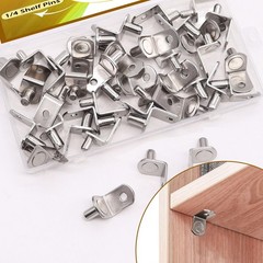 1/4 Shelf Pins,Shelf pegs,L-Shaped Bracket Nickel Plated Shelf Support Pegs 3…