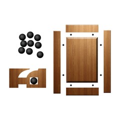Space Balls Raised Panel Cabinet Door Spacers for 1/4″ Groove