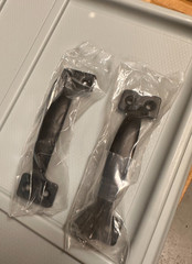 (2) Matte Black Metal Handles Pulls