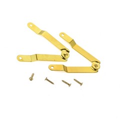 dophee 10Pcs Gold Folding Lid Support Hinges for 62x8mm/2.44″x0.31″,