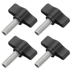 4 Pcs 1/4″ – 18.4 Thumb Screw, 304 Stainless Steel Threaded Knurled Thumbscrew