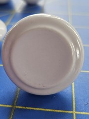 6 Different Vtg White Round Ceramic Cabinet Door Drawer Knobs Eclectic Bohemian