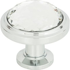 Atlas Legacy Crystal 1 5/16″ Diameter Cabinet Round Knob Polished Chrome