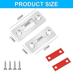 1-20PCS No-Drill Hidden Strong Mag Ultra-Thin Door Closer Cabinet Cupboard Catch
