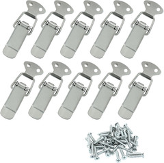 10 Pack Spring Loaded Toggle Latch Catch, Stainless Steel Spring