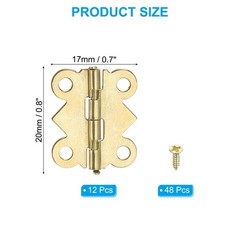 PATIKIL Small Jewelry Box Hinges 3/4 Inch, 12 Pack 90-Degree Mini Butterfly H…