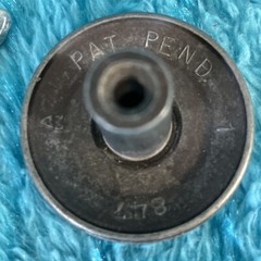 2 NOS Vintage 60s Ajax 847 1 3/8″ Round Pewter Gray English Knob Pulls