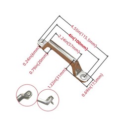 1 PCS Heavy Duty 304 Stainless Steel Door Handle Metal Handrail 4 Inch 100mm